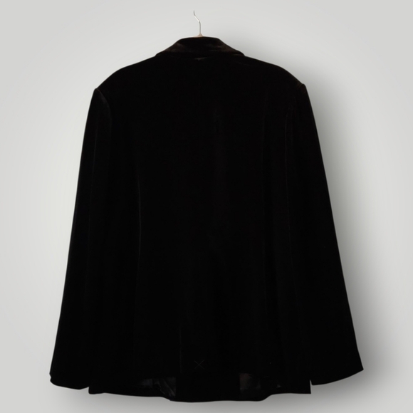 Sofía Jeans by Sofía Vergara Black Velvet Blazer XXXL Double Breasted Luxe Jacke - Picture 4 of 10